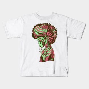 Pink and Mint Beauty In struggle Kids T-Shirt